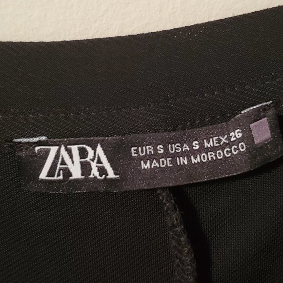 Zara Black Blouse, light pink detail - Picture 3 of 3